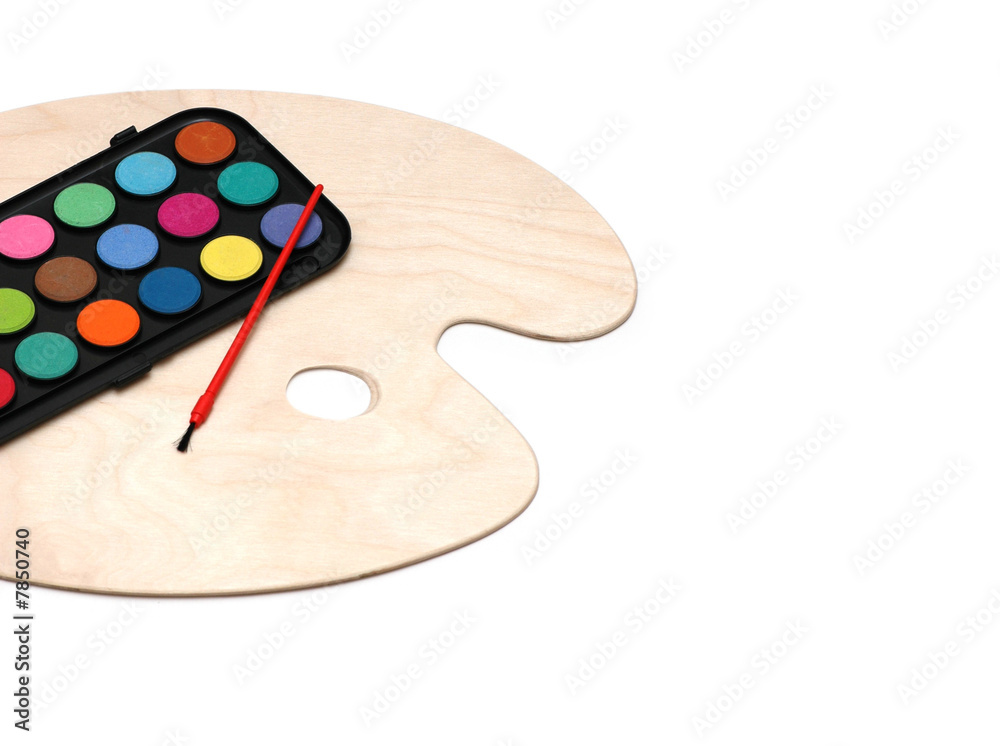 Painter's palette isolated on the white background Painter's palette isolated on the white background