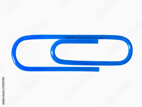 A blue paper clip