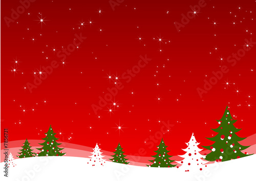 Abstract christmas landscape