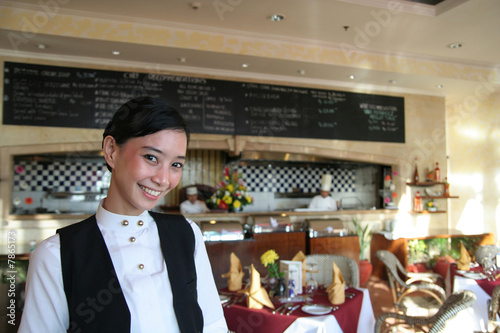 beautiful restaurant staff