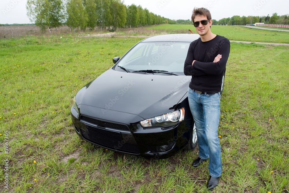 man against car man against car