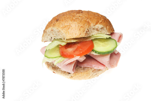 Ham and salad roll