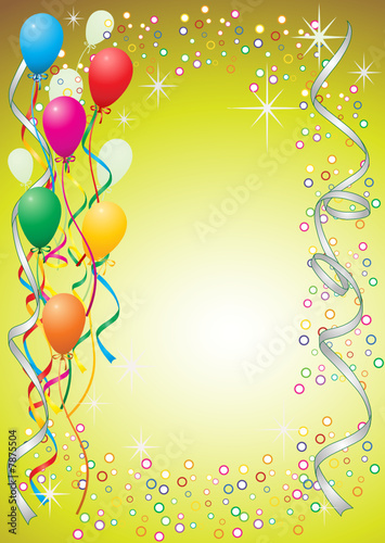 Balloon Background with Streamers