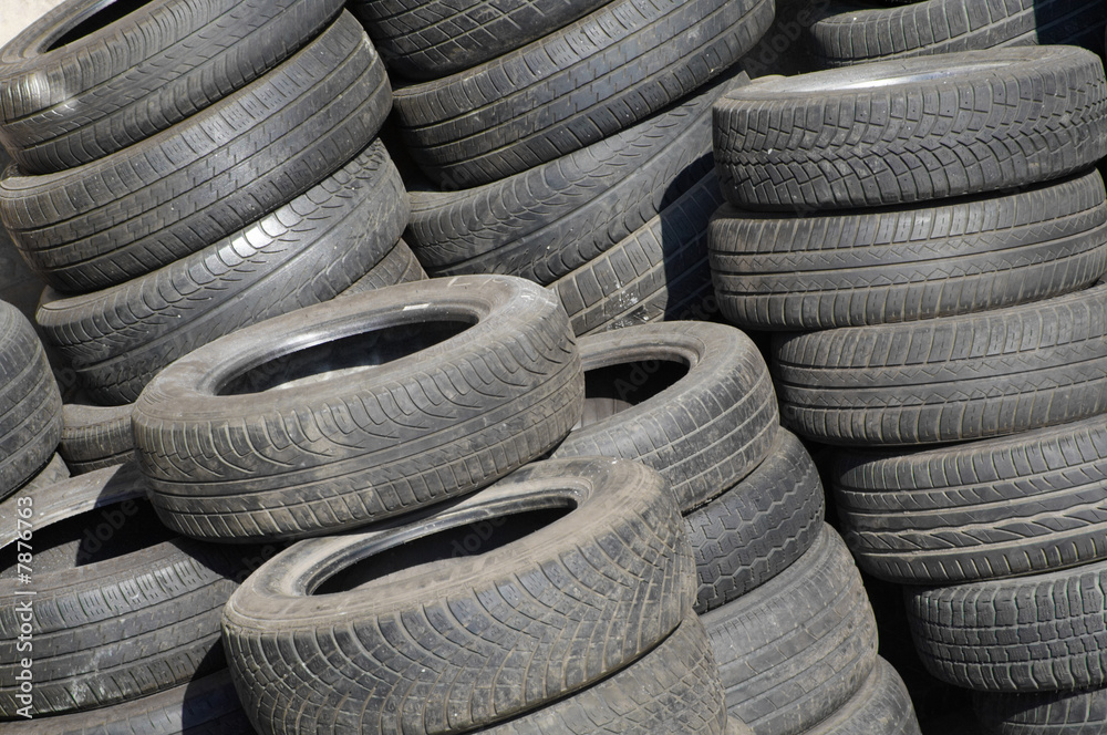 pile of used tyres pile of used tyres