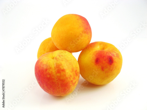 apricot peach fruit food isolated on white background