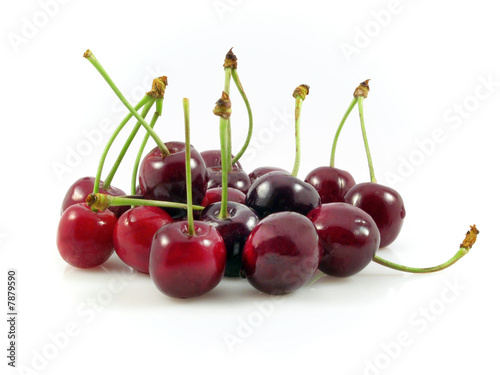 cherry fruit food isolated on white background