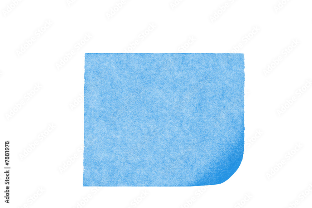 isolated blank postit paper on withe background