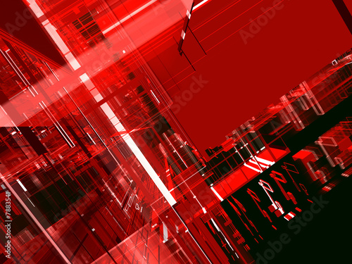 canvas print motiv - Ayvengo : abstract red urbanism luminous background