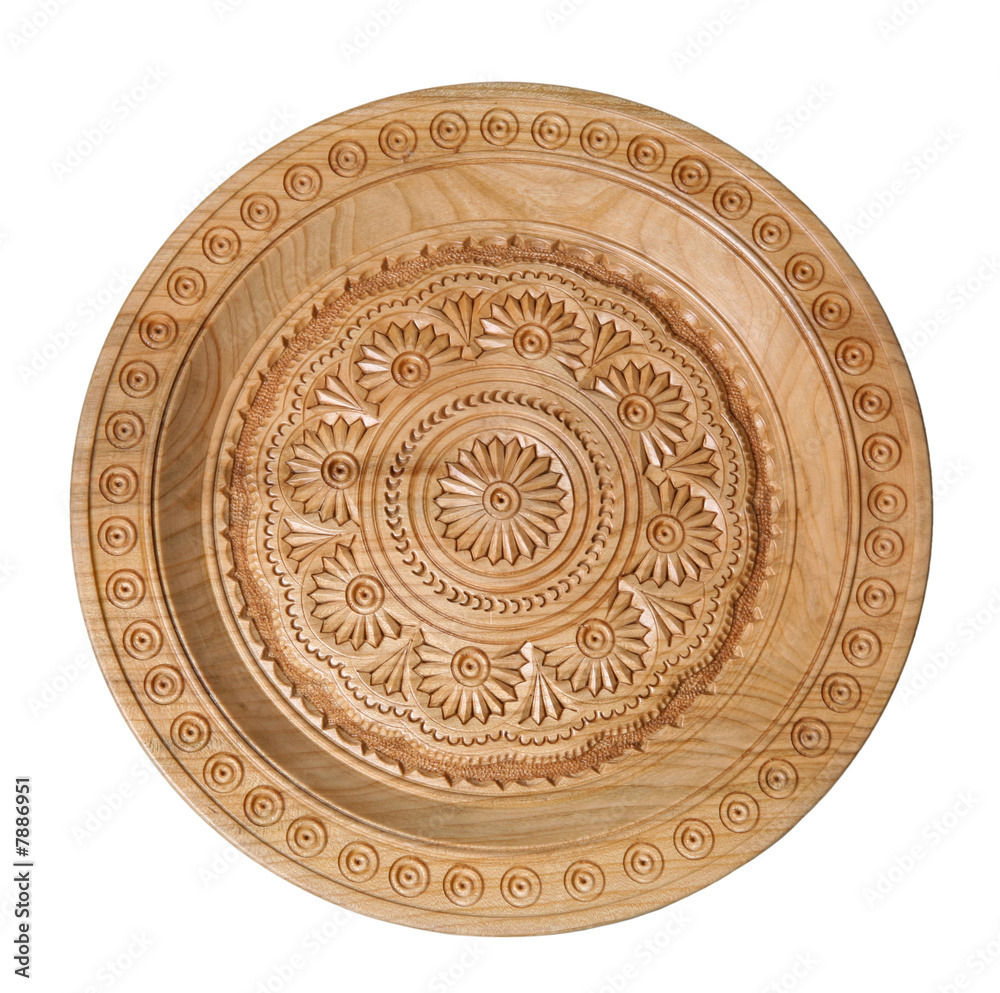 Hand maden wooden plate