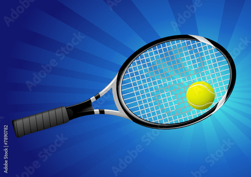 Impact d'une balle de tennis sur une raquette