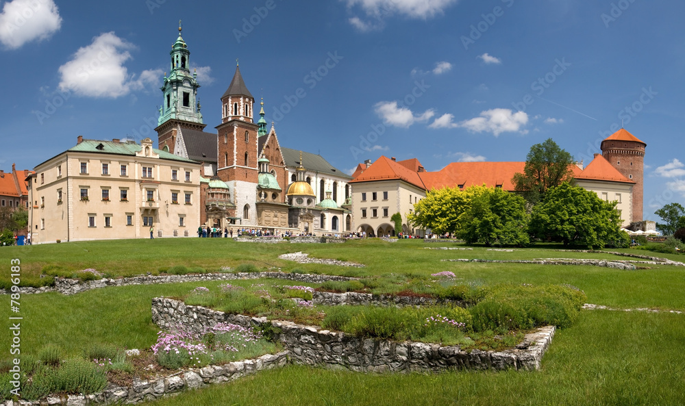 Panorama of Wawel Castle in Krakow, Poland Panorama of Wawel Castle in Krakow, Poland
