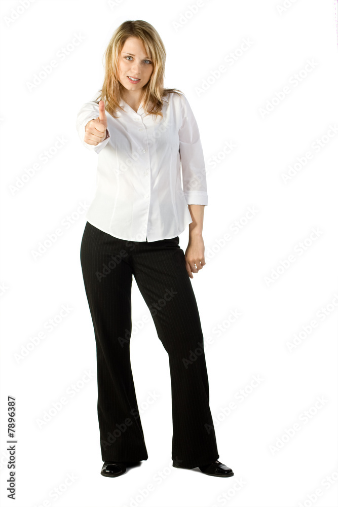 Woman with Thumbs Up Woman with Thumbs Up