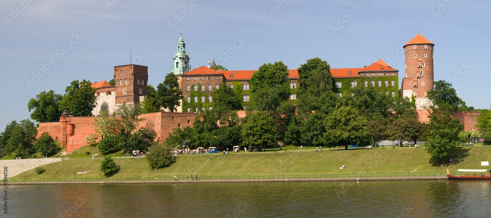 Fototapeta premium Panorama of Wawel Castle in Krakow