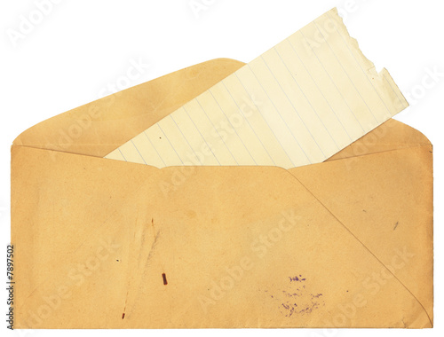 Antique envelope with stains