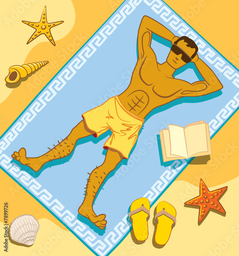 Young man at the beach