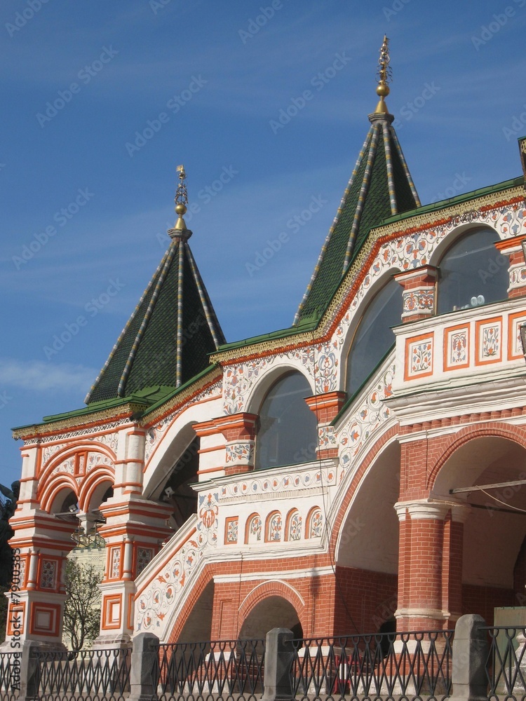 Moscow, Russia, details of St.Basil's (Pokrovskiy) cathedral