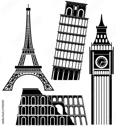 Canvas Print sights of the world series - Europe