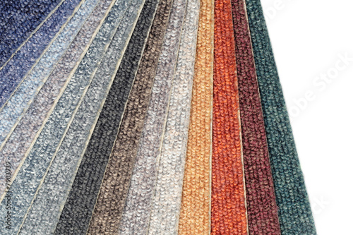 color range of carpet samples