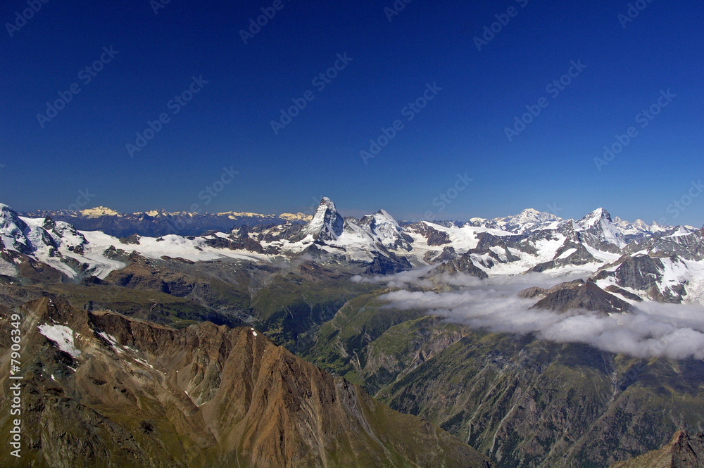 Göttlicher Blick hoch über Zermatt