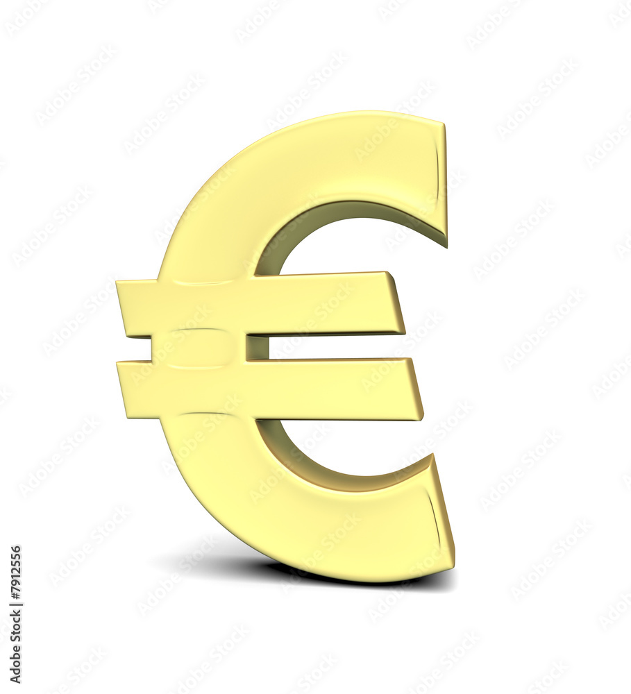 Euro currency symbol on white background with clipping path Euro currency symbol on white background with clipping path