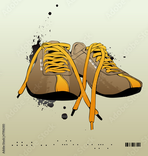 vector sneakers, gym-shoes