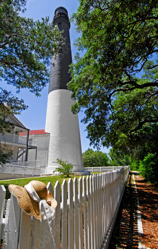 Picket fence by Lighthouse photo
