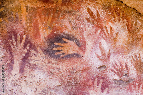 Ancient cave paintings in Patagonia, southern Argentina.