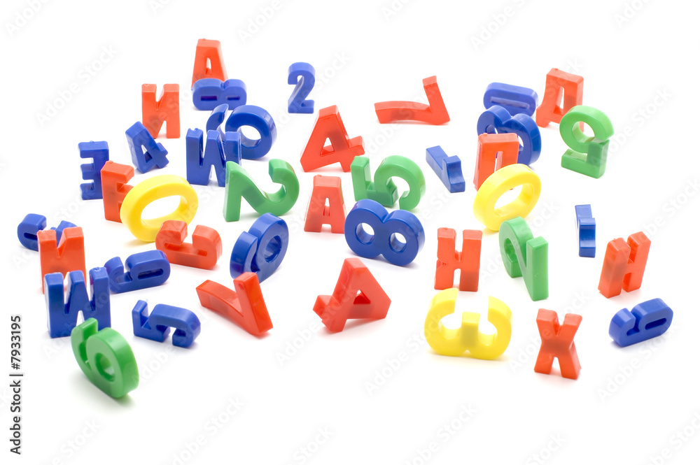 Fototapeta premium set of number and letter