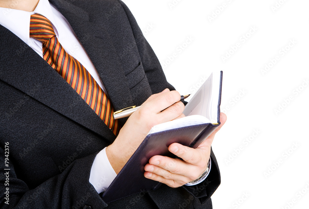 hand of bisnessman writing hand of bisnessman writing