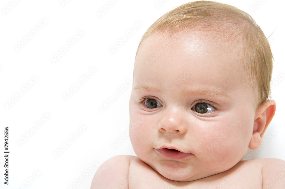 six month old baby lying on his back six month old baby lying on his back