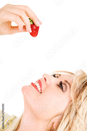 portrait with strawberry