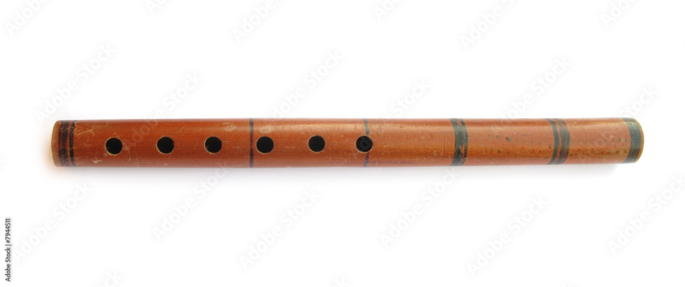 Pipe wooden traditional musical wind instrument Pipe wooden traditional musical wind instrument