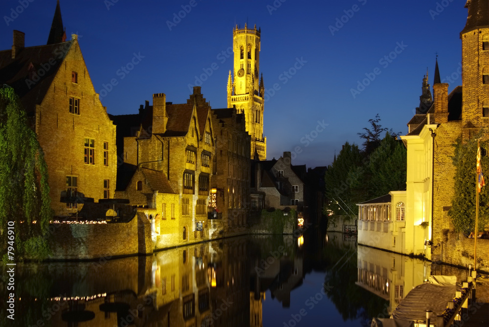 Rozenhoedkaai, one of the landmarks of Bruges