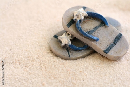 Flip Flop Sandalen im Sand 