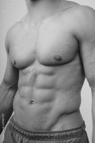 Cuadro en lienzo sexy muskel mann körper body six pack bauch bauchmuskel