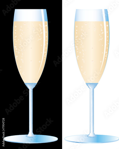 glass of the champagne