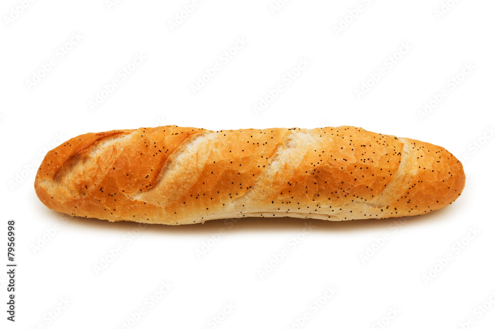 Bread loaf isolated on the white background