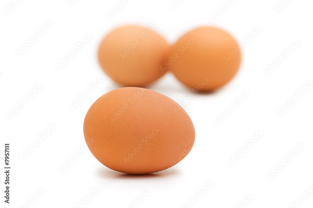 Group of eggs isolated on the white Group of eggs isolated on the white