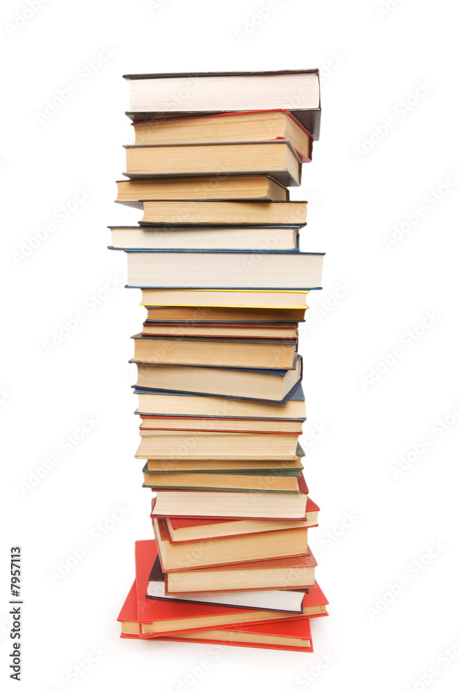 Stack of books isolated on the white background Stack of books isolated on the white background