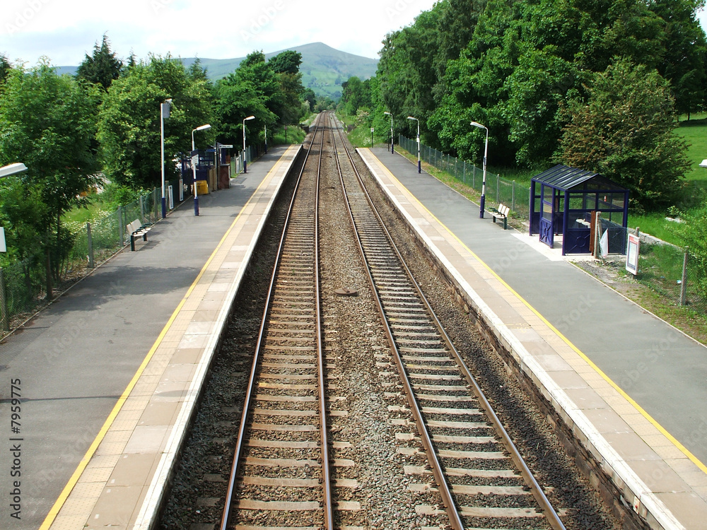 A Traditional British Small Rural Railway Station.