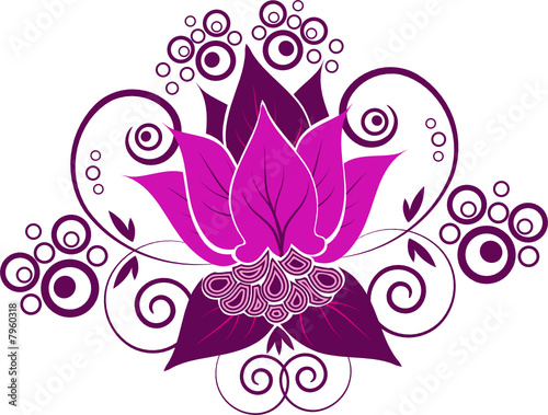 Floristic ornament isolated