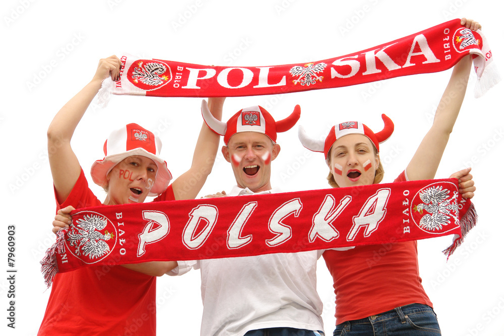 Polish soccer fans - obrazy, fototapety, plakaty 