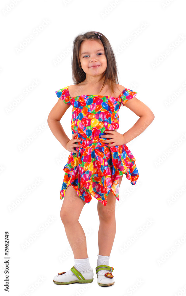 3 little girl in short dress Photos | Adobe Stock