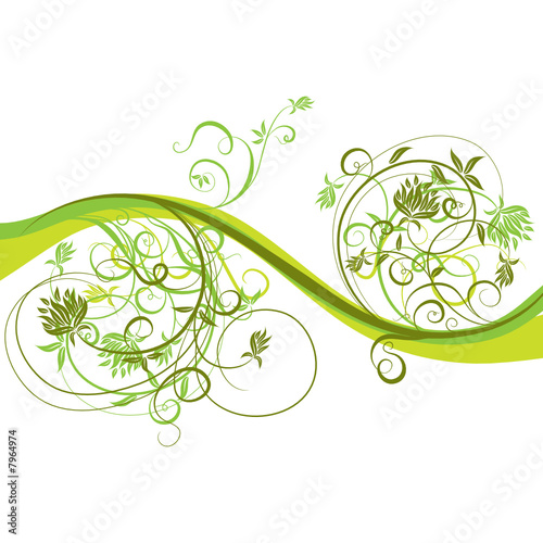 Floral background, vector illustration 