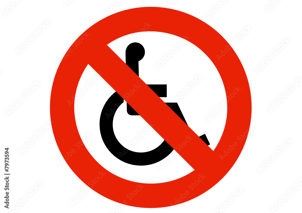 Interdiction aux handicapés (détouré) Interdiction aux handicapés (détouré)