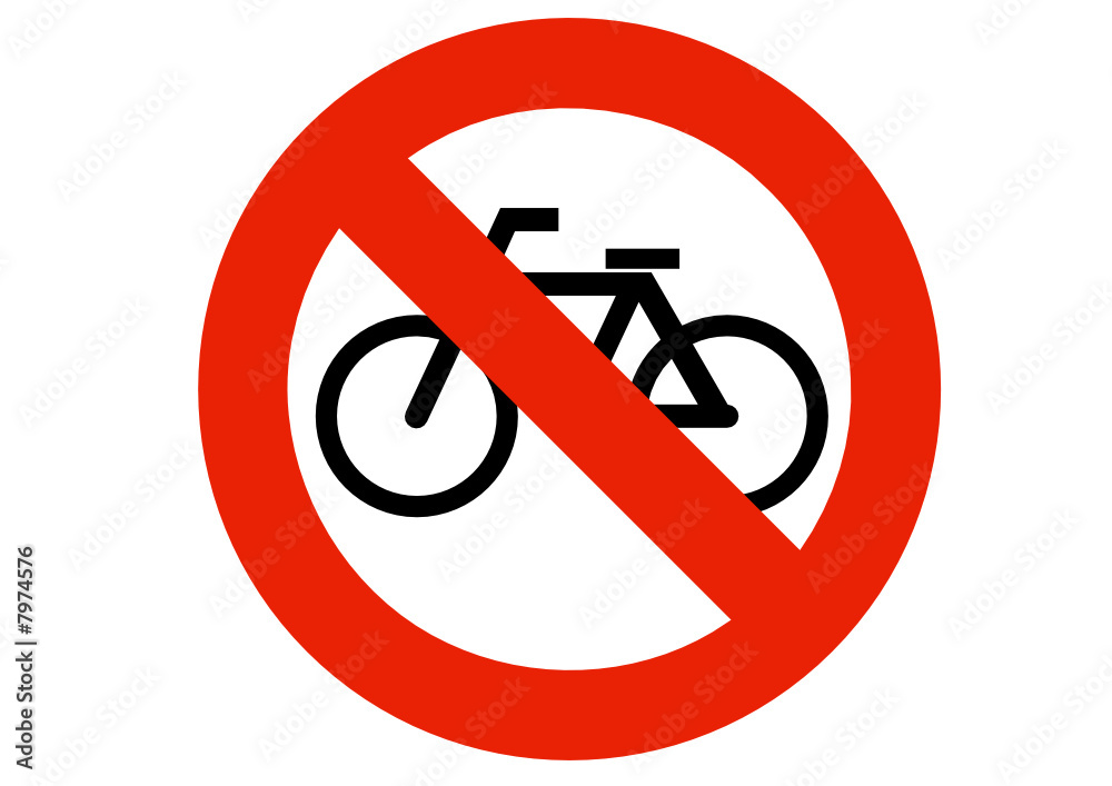 Interdiction aux vélos (détouré) Stock Vector | Adobe Stock