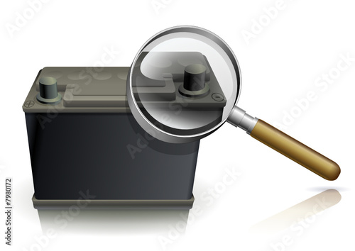 Etude d'une batterie de véhicule (reflet)