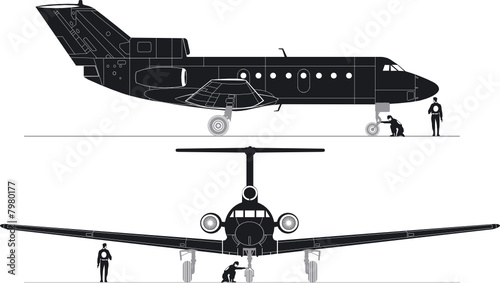 Vector hi-detailed jet silhouettes