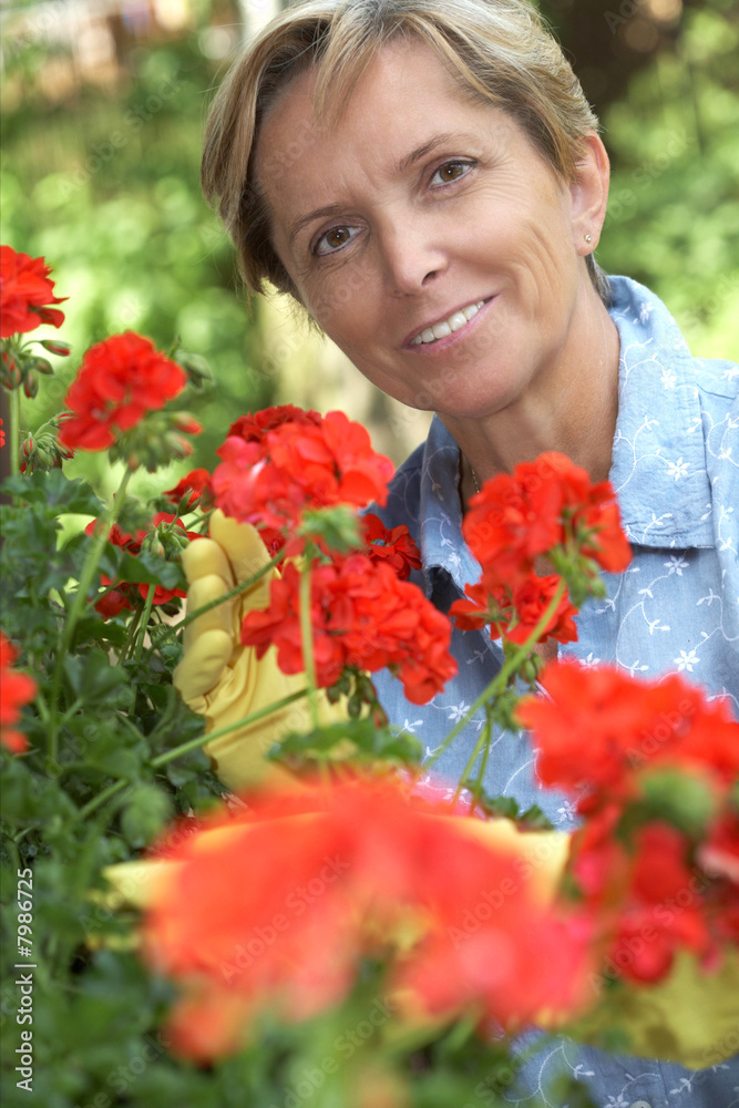Fototapeta premium Woman gardening