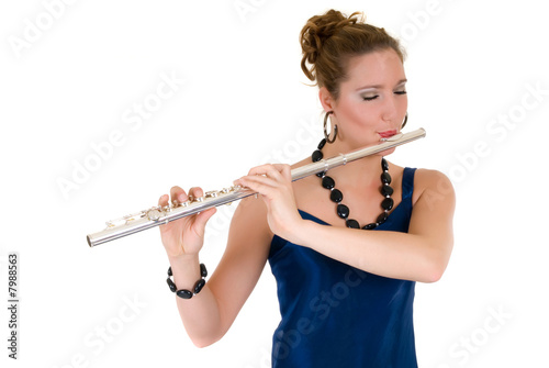 Attractive flautist